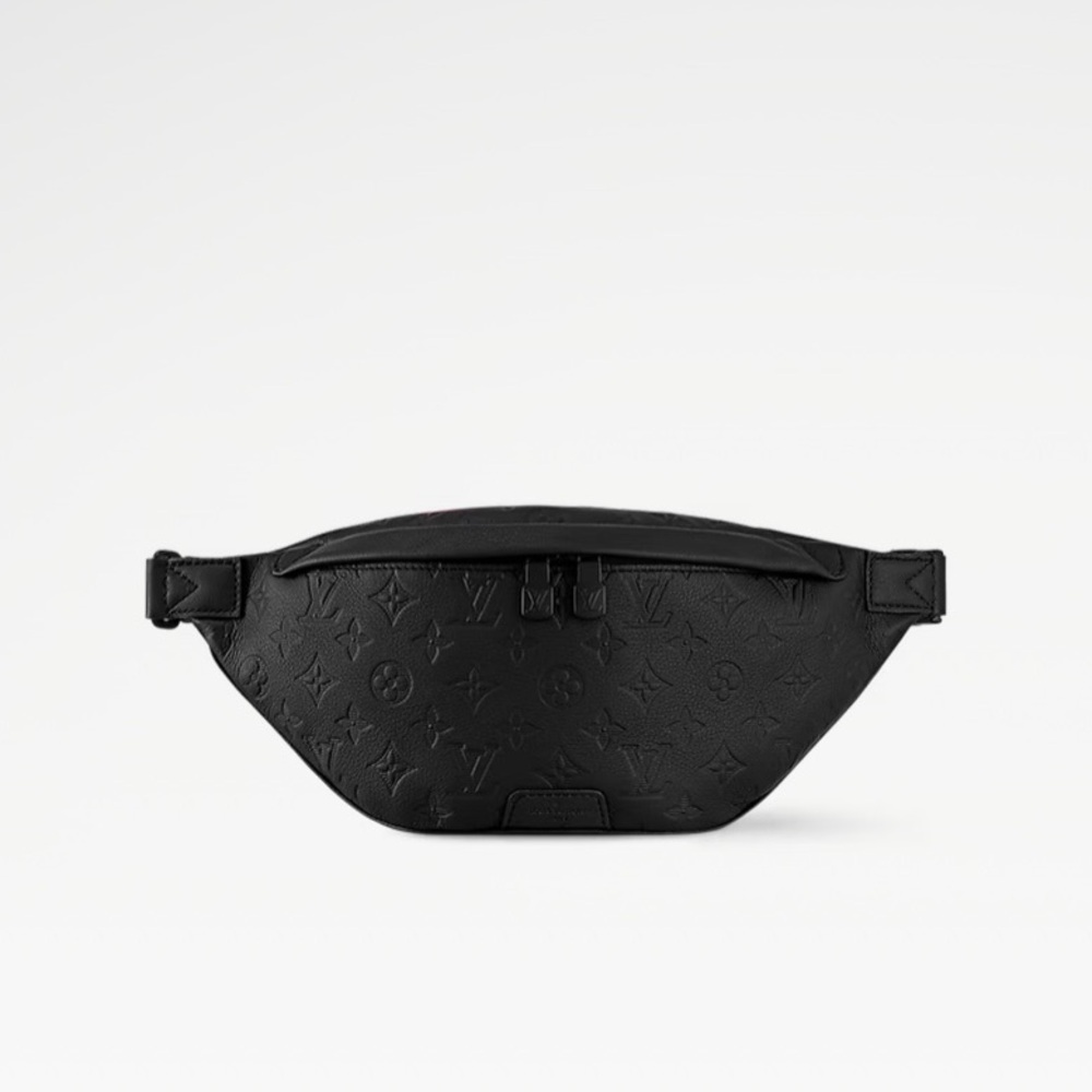Louis Vuitton Discovery Bum Bag PM Shadow Noir Black Embossed Leather. Pristine!